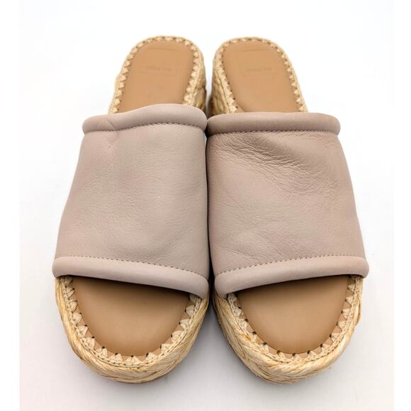 Dolce Vita Chavi Platform Slide Sandal Open Toe Women's Sand Leather Size US10 - Picture 11 of 12
